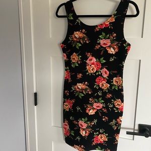 Black floral dress